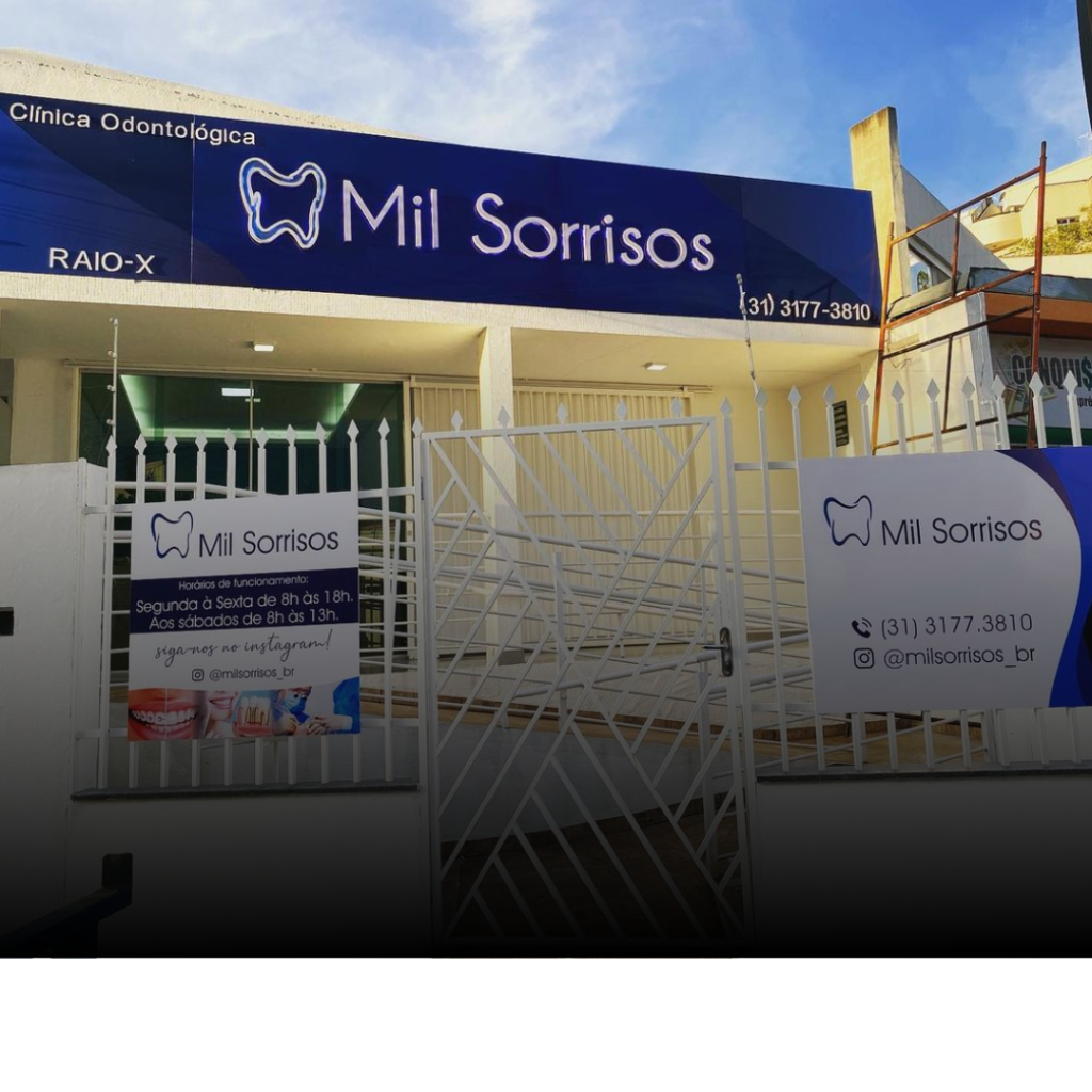 Fachada da Clínica Mil Sorrisos